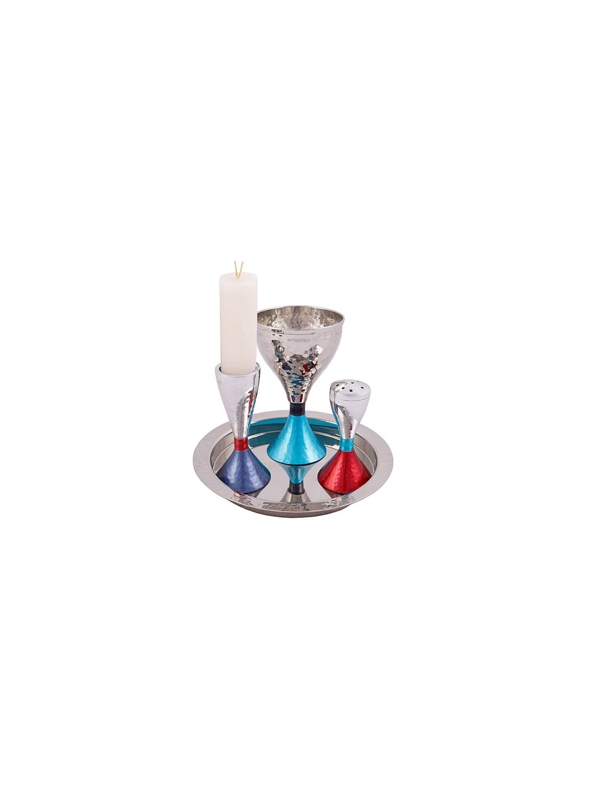 Yair Emanuel Textured Nickel Havdallah Set. Variety of Colors