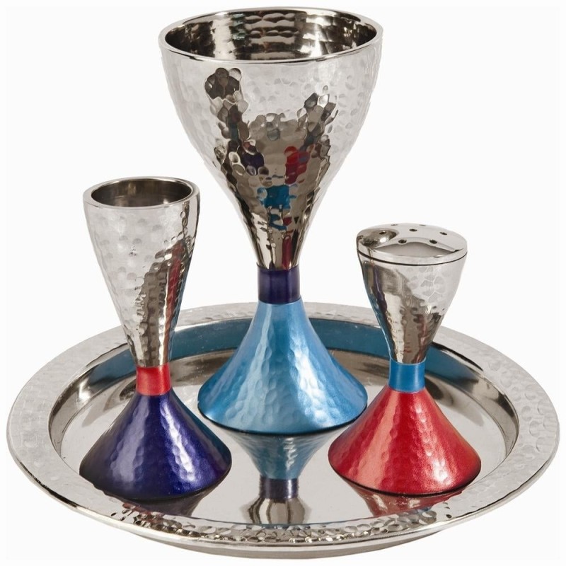Yair Emanuel Textured Nickel Havdallah Set. Variety of Colors