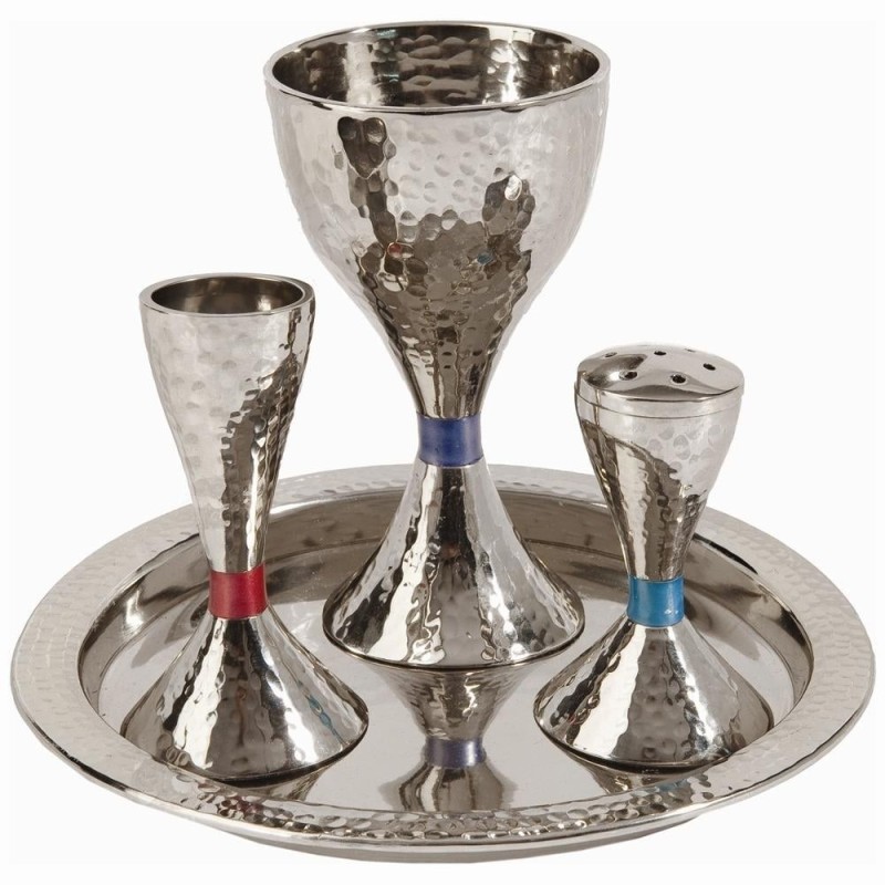 Yair Emanuel Textured Nickel Havdallah Set. Variety of Colors