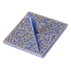 Yair Emanuel Pomegranate & Floral Pattern Square Dreidel (In Range of