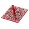 Yair Emanuel Pomegranate & Floral Pattern Square Dreidel (In Range of
