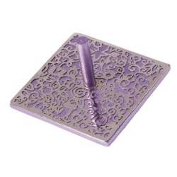 Yair Emanuel Pomegranate & Floral Pattern Square Dreidel (In Range of