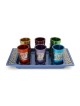 Kiddush Cup Set With Pomegranate Design By Yair Emanuel (Choice of Col