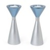 Yair Emanuel Two-Sided Anodized Aluminum Shabbat Candlesticks