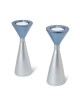 Yair Emanuel Two-Sided Anodized Aluminum Shabbat Candlesticks
