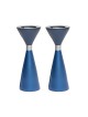 Yair Emanuel Two-Sided Anodized Aluminum Shabbat Candlesticks