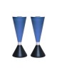 Yair Emanuel Two-Sided Anodized Aluminum Shabbat Candlesticks