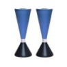 Yair Emanuel Two-Sided Anodized Aluminum Shabbat Candlesticks