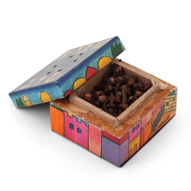 Yair Emanuel Wooden Havdallah Spice Box - Shavua Tov