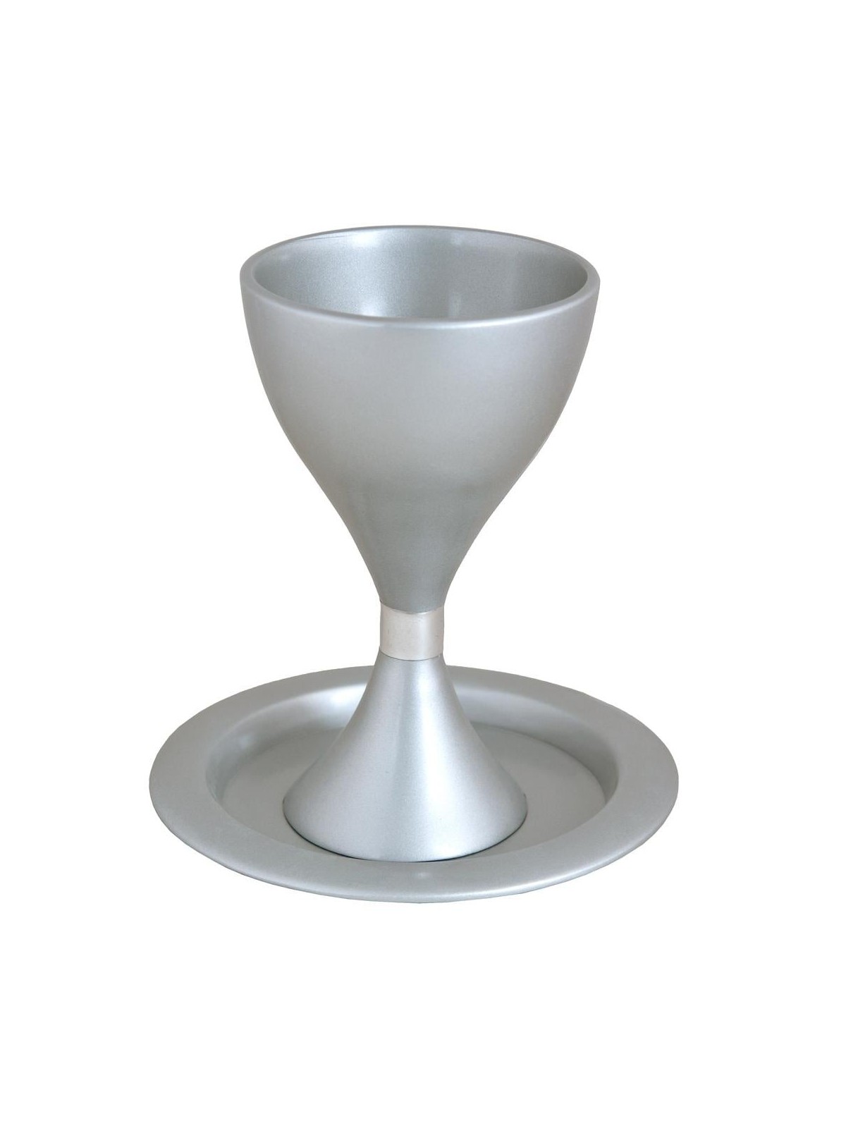 Yair Emanuel Anodized Aluminum Kiddush Goblet with Saucer