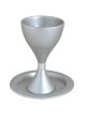 Yair Emanuel Anodized Aluminum Kiddush Goblet with Saucer