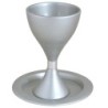 Yair Emanuel Anodized Aluminum Kiddush Goblet with Saucer