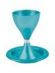 Yair Emanuel Anodized Aluminum Kiddush Goblet with Saucer