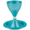Yair Emanuel Anodized Aluminum Kiddush Goblet with Saucer
