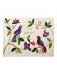 Yair Emanuel Raw Silk Challah Cover - Birds Design