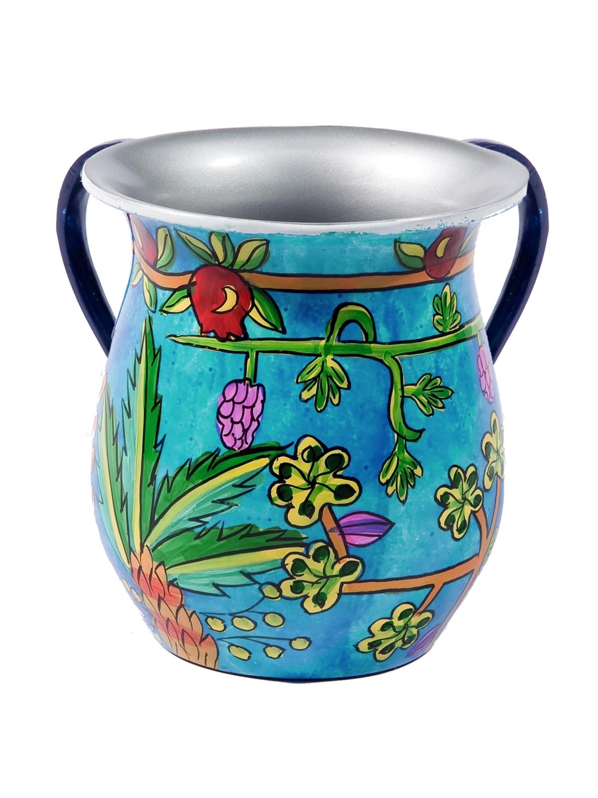 Yair Emanuel Hand Painted Metal Washing Cup - 7 Species