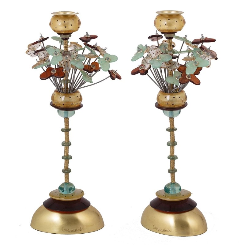 Bougeoirs Yair Emanuel et Orna Lalo à Pois et Papillons