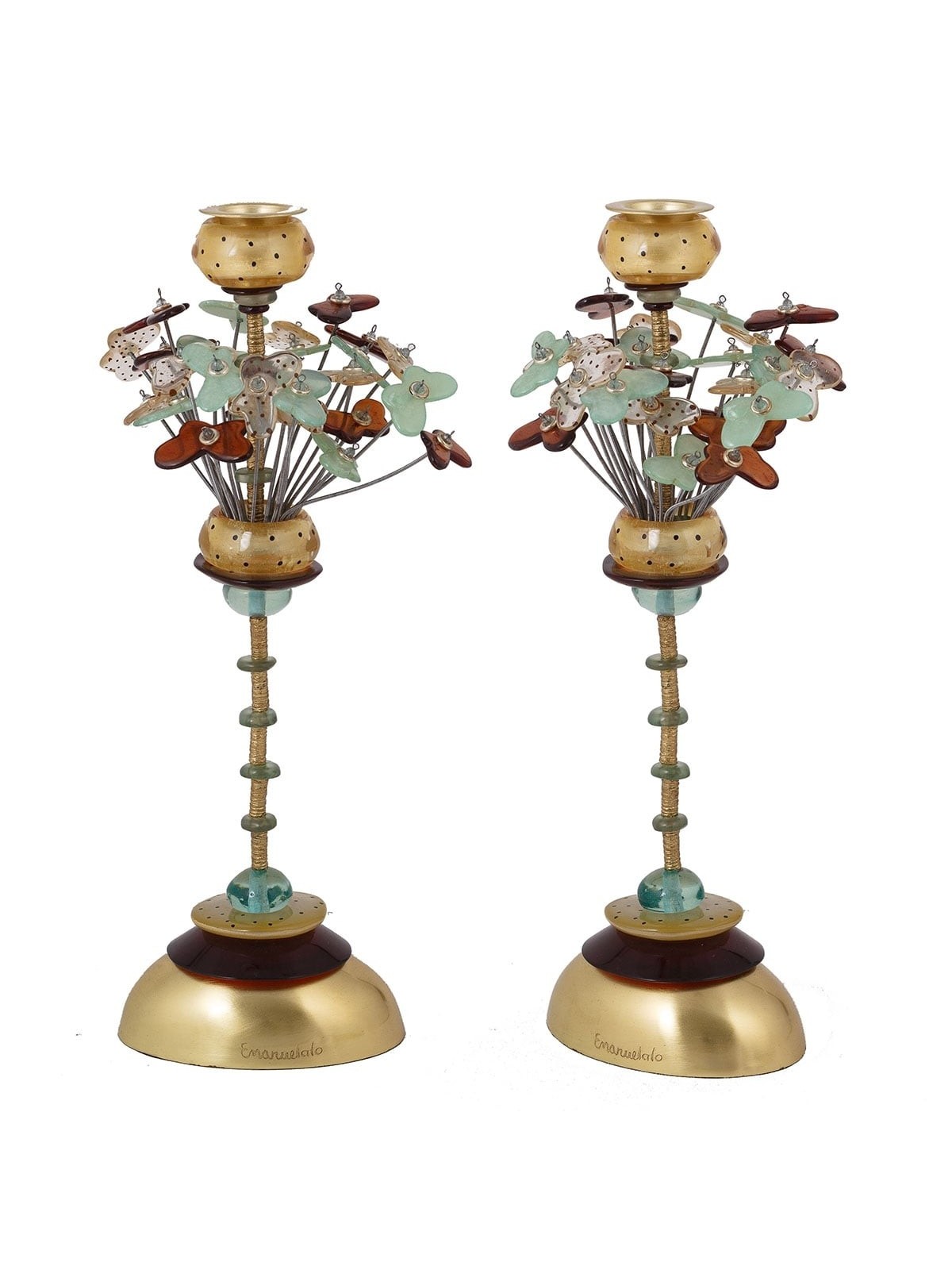 Yair Emanuel and Orna Lalo Polka Dots and Butterflies Candlesticks