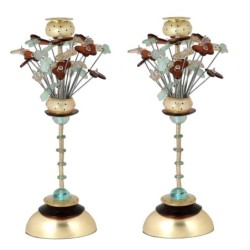 Yair Emanuel and Orna Lalo Polka Dots and Butterflies Candlesticks