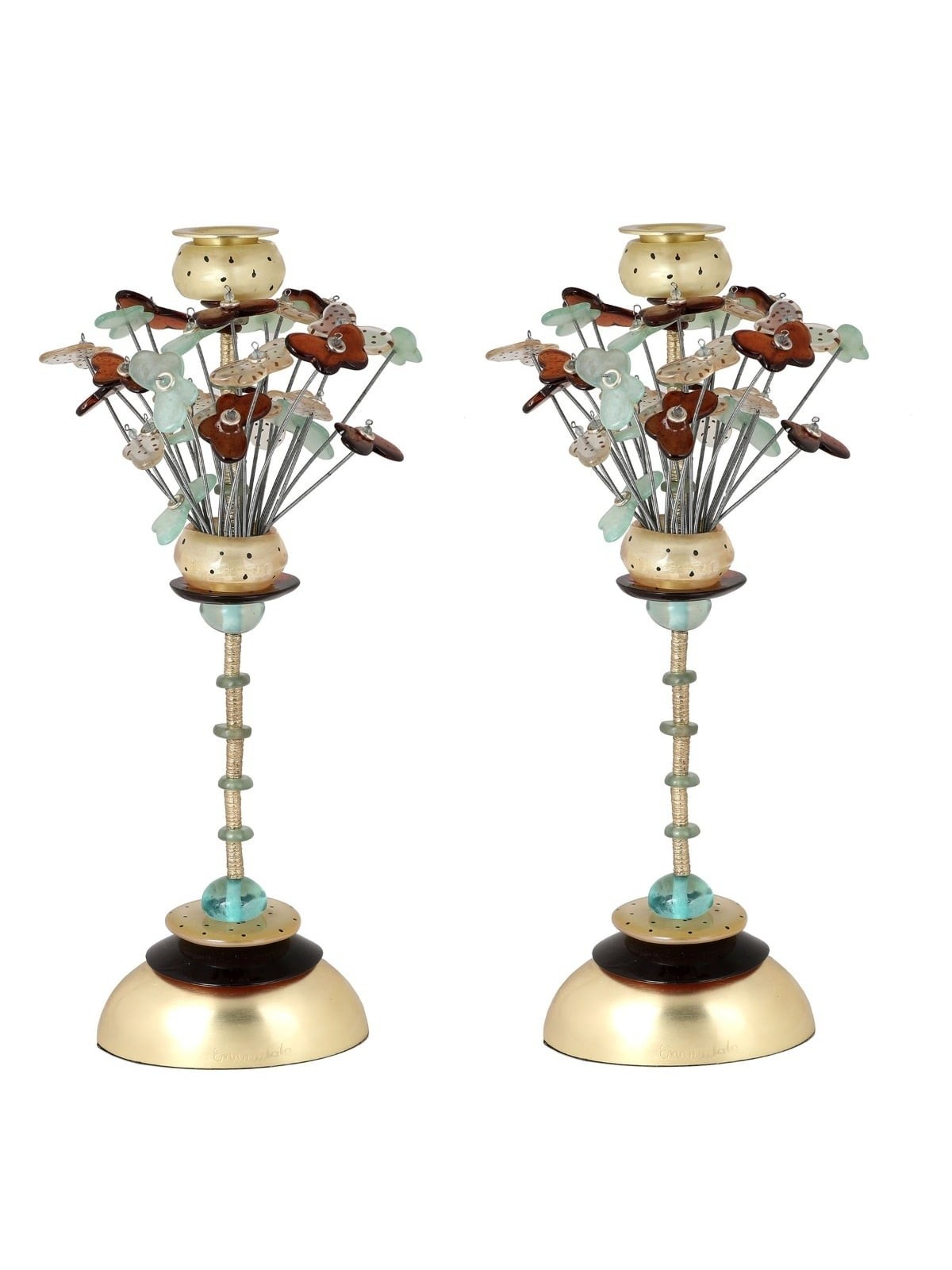 Yair Emanuel and Orna Lalo Polka Dots and Butterflies Candlesticks