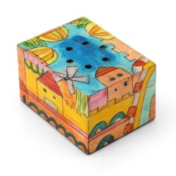 Yair Emanuel Wooden Havdallah Spice Box - Jerusalem