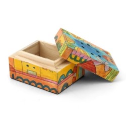Yair Emanuel Wooden Havdallah Spice Box - Jerusalem