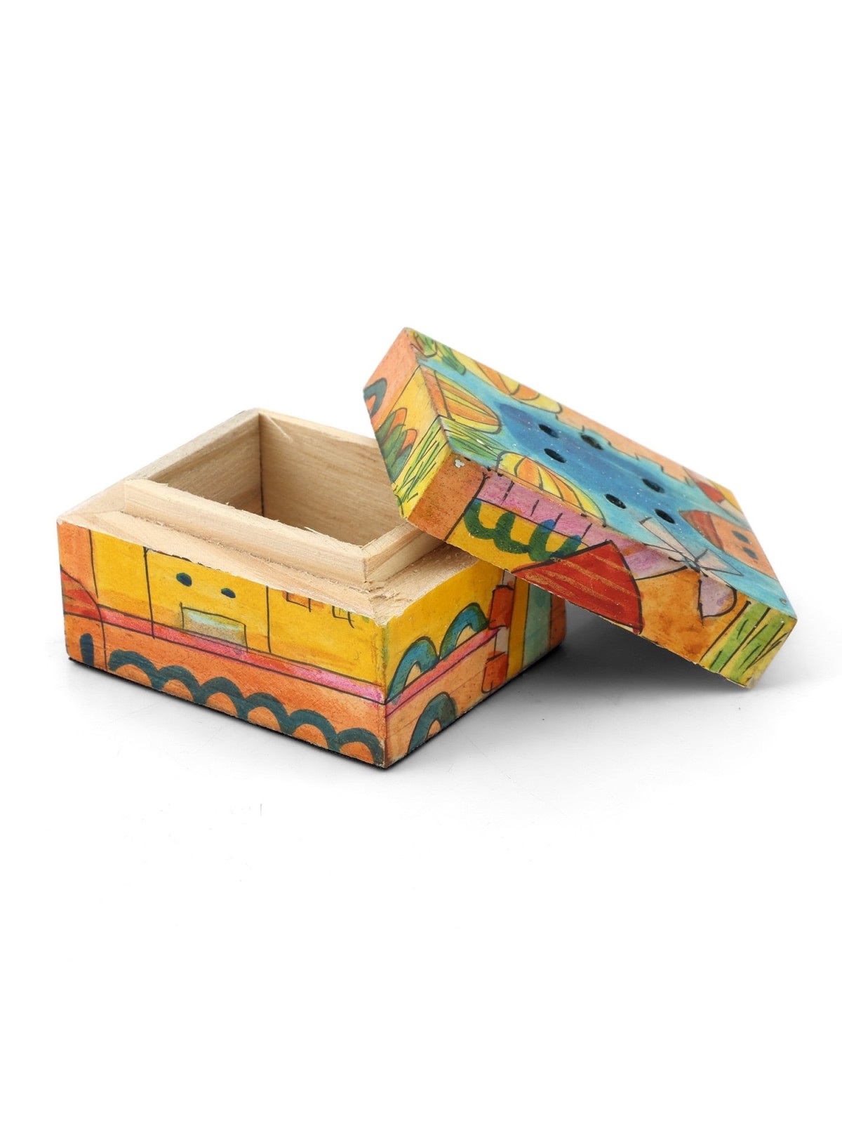 Yair Emanuel Wooden Havdallah Spice Box - Jerusalem