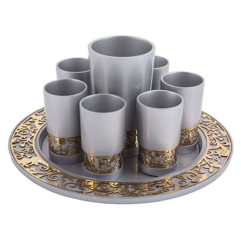 Yair Emanuel Pomegranate Kiddush Cup Set - Variety of Colors