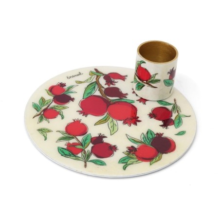 Hand Painted Round Single Candle Holder - Design Option