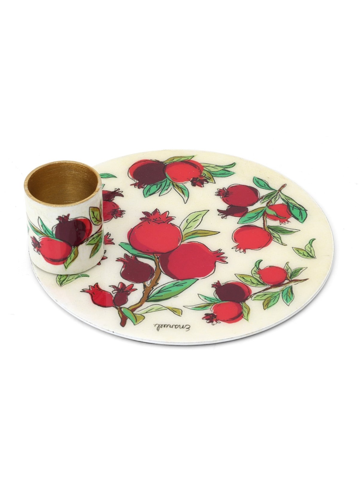 Hand Painted Round Single Candle Holder - Design Option
