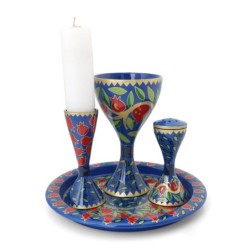 Yair Emanuel Hand Painted Havdalah Set - Pomegranates
