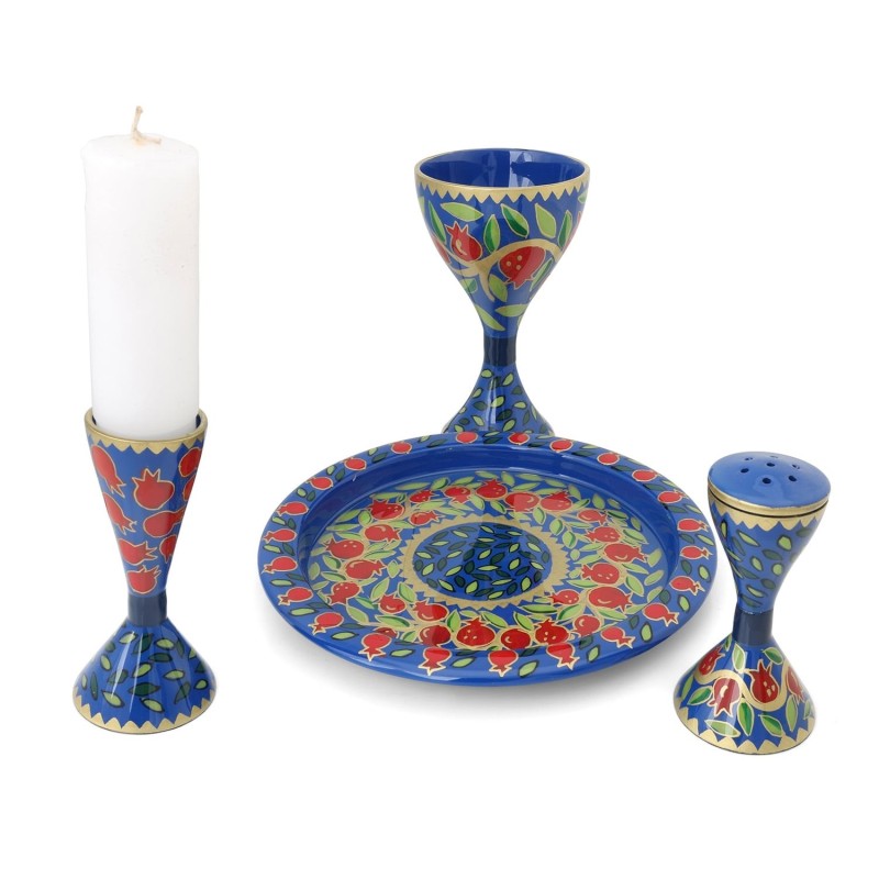 Yair Emanuel Hand Painted Havdalah Set - Pomegranates
