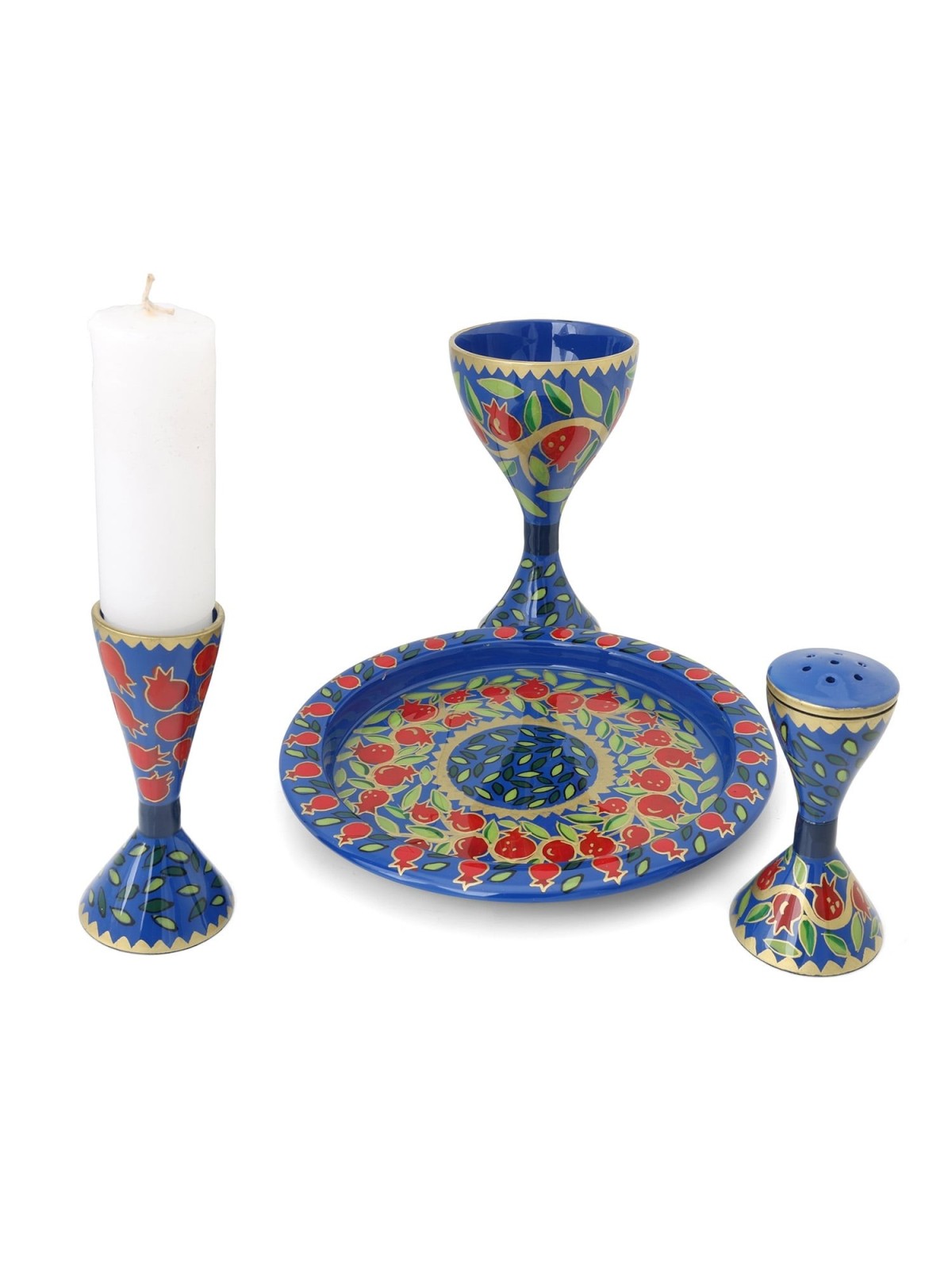 Yair Emanuel Hand Painted Havdalah Set - Pomegranates