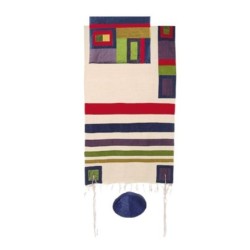 Yair Emanuel Raw Silk Tallit - Multicolor