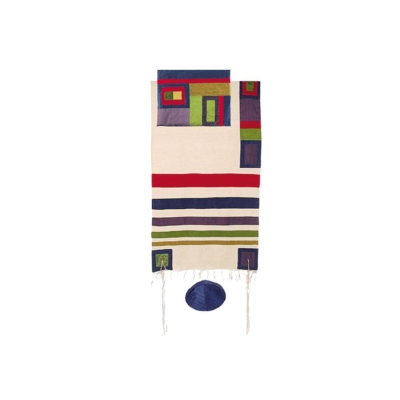 Yair Emanuel Raw Silk Tallit - Multicolor