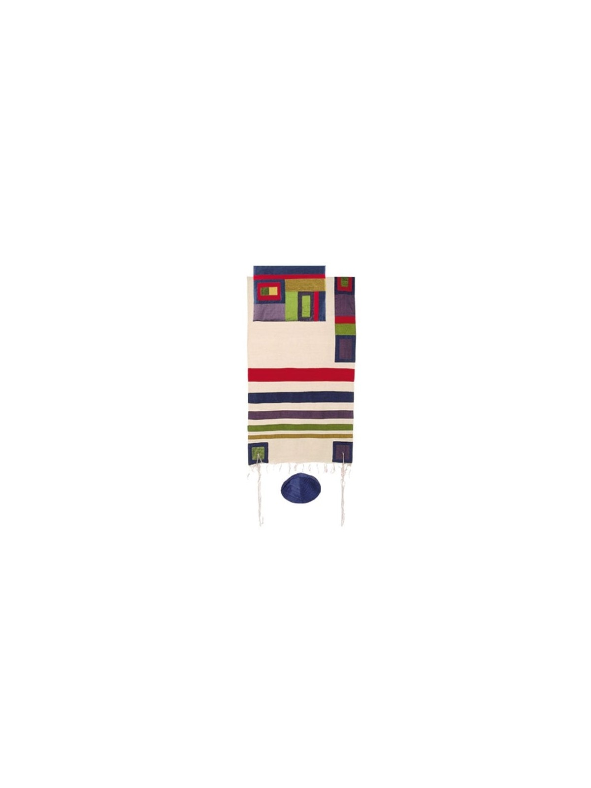 Yair Emanuel Raw Silk Tallit - Multicolor