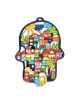 Yair Emanuel Hand Painted Laser Cut Hamsa - Jerusalem (Large)