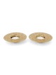 Disc Tea Light Holders with Pomegranate Metal Cutout Design by Yair Em