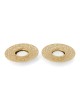 Disc Tea Light Holders with Pomegranate Metal Cutout Design by Yair Em