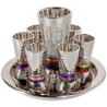 Yair Emanuel Textured Nickel 8-Piece Kiddush Set