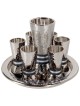 Yair Emanuel Textured Nickel 8-Piece Kiddush Set