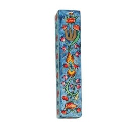 Yair Emanuel Small Wooden Mezuzah - Oriental