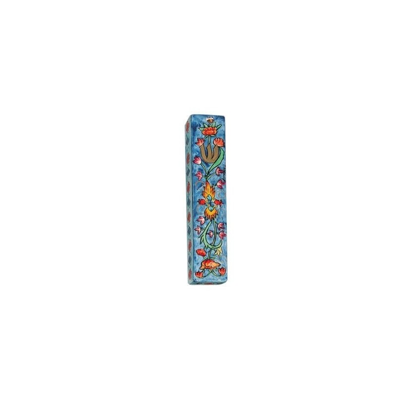 Yair Emanuel Small Wooden Mezuzah - Oriental