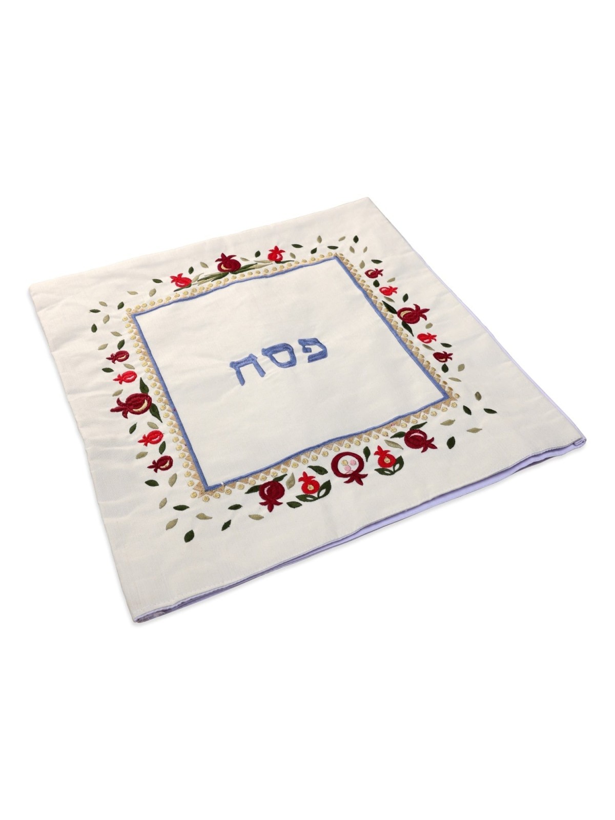 Yair Emanuel Embroidered Matzah Cover and Afikomen Bag - Pomegranates