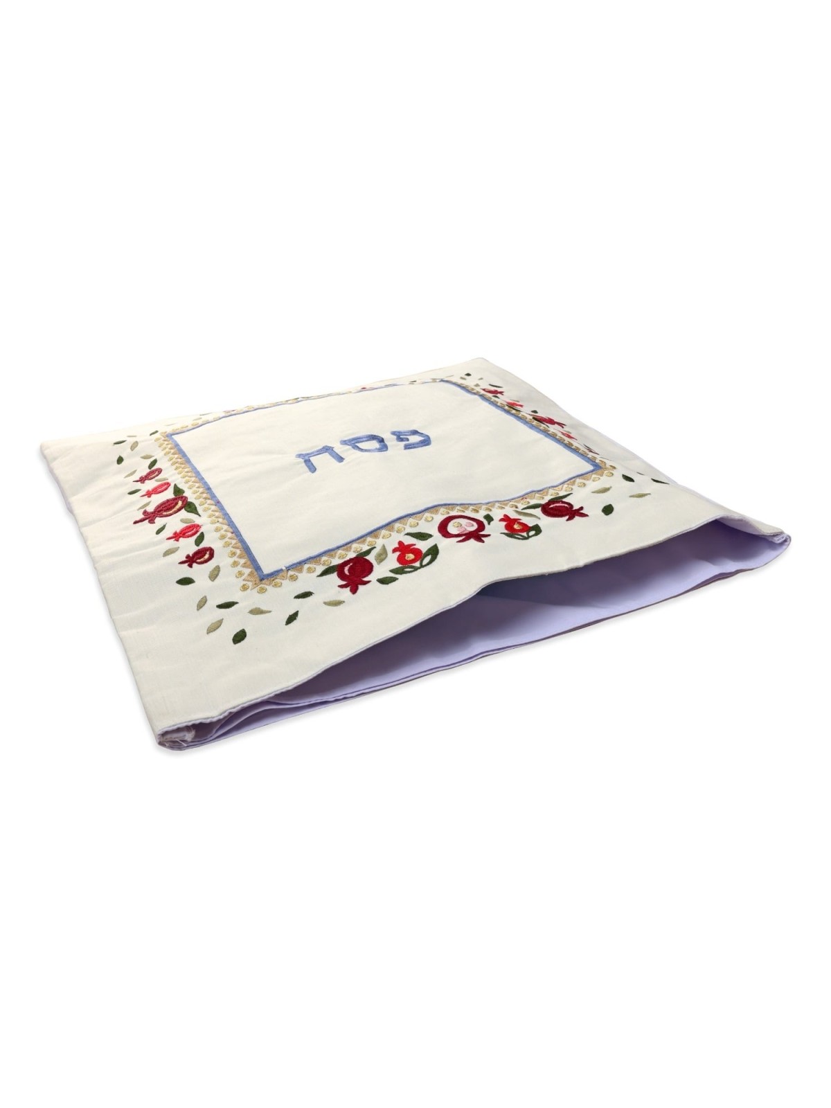 Yair Emanuel Embroidered Matzah Cover and Afikomen Bag - Pomegranates