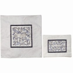 Pomegranates: Yair Emanuel Machine Embroidered Matzah Cover and Afikom