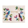 Yair Emanuel Raw Silk Matzah Cover and Afikoman Bag - Birds, White