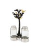 Glass Salt and Pepper Pots in Tree of Life Stand by Yair Emanuel