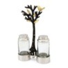 Glass Salt and Pepper Pots in Tree of Life Stand by Yair Emanuel