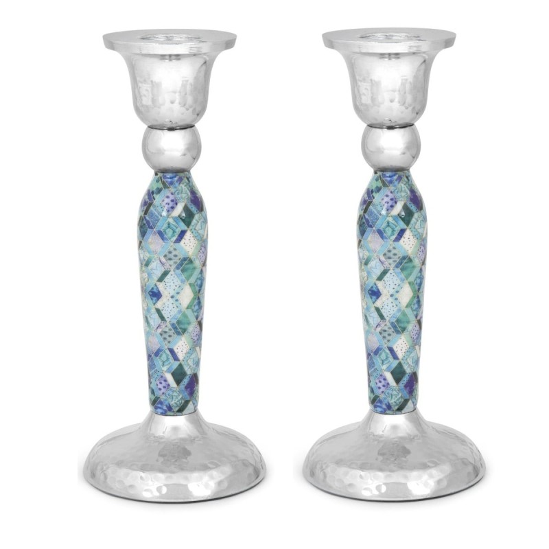 Yair Emanuel Modern Candlesticks - Geometric Design